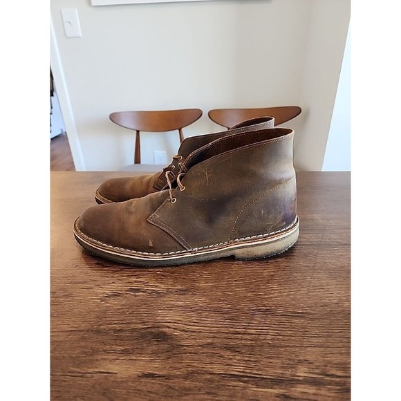 Clark's Originals Men's Leather Desert 2 Eye Chukka Ankle Boots Size 11.5M - Picture 2 of 13